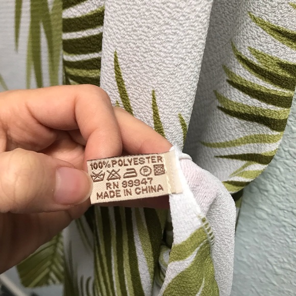 NWT Tropical Leaf Long Kimono Vest - Festival Wear - Picture 5 of 7